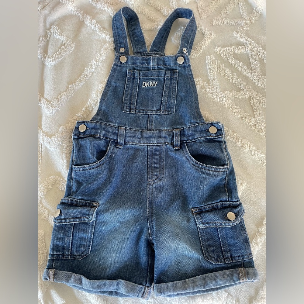 DKNY Classic Blue Denim Overalls